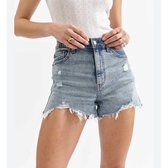 Daze Pants - Daze Denim Shorts Troublemaker Distressed Size 29 Organic Cotton